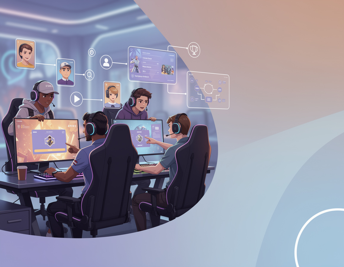 Ilustrasi team finder untuk squad kecil untuk turnamen game online boss889